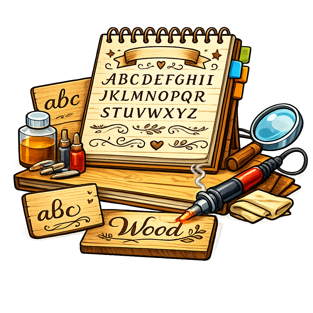 Wood Burning Lettering Guide