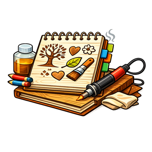 Pyrography Practice Workbook