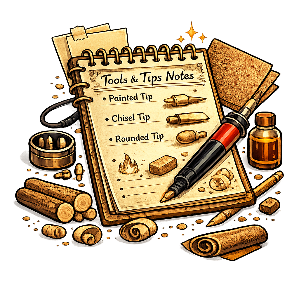 Pyrography Tools & Tips Notes