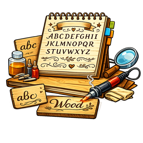 Wood Burning Lettering Guide