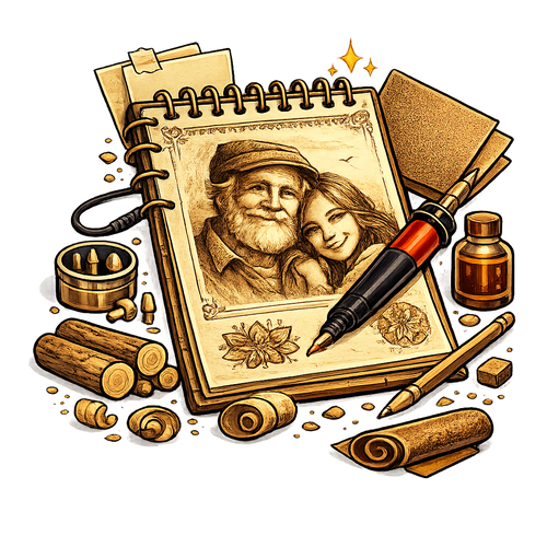 Wood Burning Portrait Guide