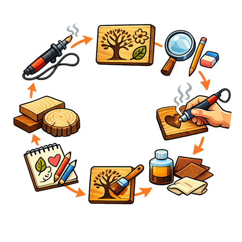 Wood Burning Step-by-Step Notes